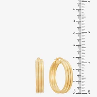 Made in Italy Womens 14K Gold 31mm Round Hoop Earrings