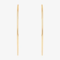 Womens 14K Gold 30mm Circle Round Hoop Earrings