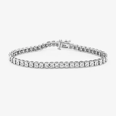 Womens 1 CT. T.W. Lab Grown White Diamond Sterling Silver Inch Tennis Bracelet