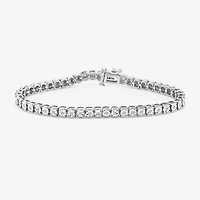 Womens 1 CT. T.W. Lab Grown White Diamond Sterling Silver Inch Tennis Bracelet