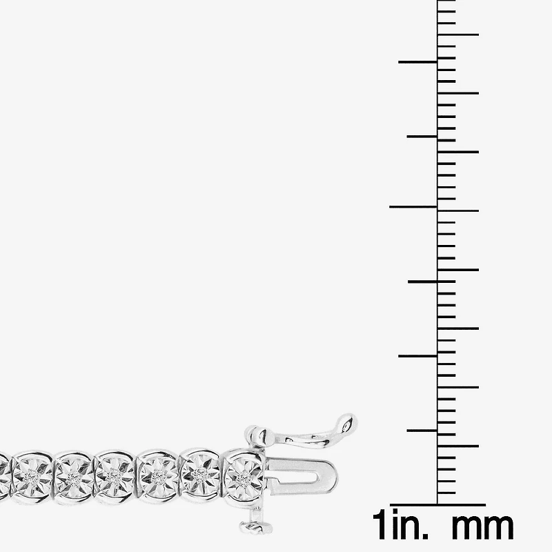 Womens 1 CT. T.W. Lab Grown White Diamond Sterling Silver Inch Tennis Bracelet