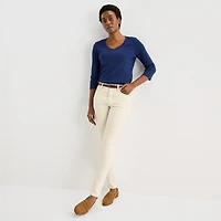 St. John's Bay Womens Tall V Neck 3/4 Sleeve T-Shirt