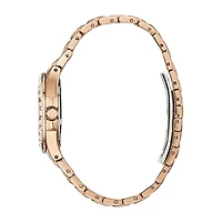 Bulova Phantom Womens Crystal Accent Rose Goldtone Stainless Steel Bracelet Watch 98l268