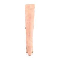 Journee Collection Womens Dominga Wide Calf Block Heel Riding Boots