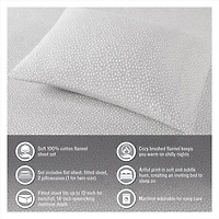True North By Sleep Philosophy Cozy Flannel Cotton Sheet Set