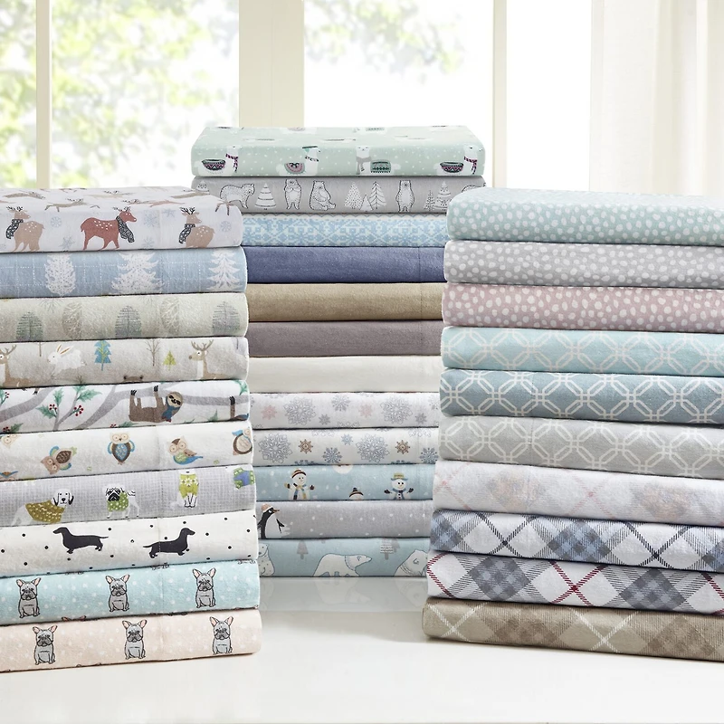 True North By Sleep Philosophy Cozy Flannel Cotton Sheet Set