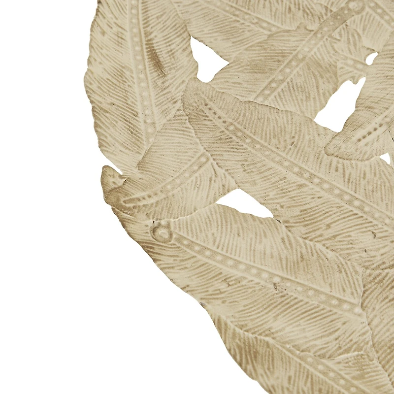 Madison Park Rosalie Textured Feather Metal Disc 3-pc. Wall Art Set