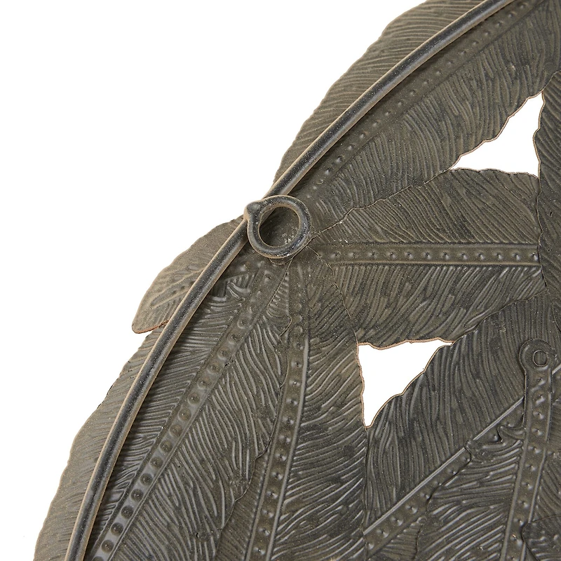 Madison Park Rosalie Textured Feather Metal Disc 3-pc. Wall Art Set