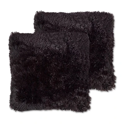 Sweet Home Collection™ Very Soft & Comfy Plush Long Faux Fur 18" x Throw Pillows 2 Pack