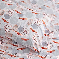 Sweet Home Collection™ Basketball Microfiber Wrinkle Resistant Kids Sheet Set
