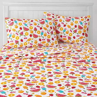 Sweet Home Collection™ Fruity Fun Microfiber Wrinkle Resistant Kids Sheet Set