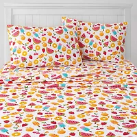 Sweet Home Collection™ Fruity Fun Microfiber Wrinkle Resistant Kids Sheet Set