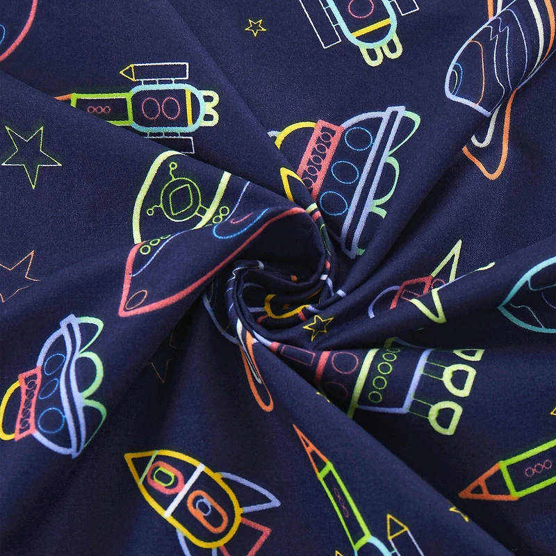 Sweet Home Collection™ Neon Space Microfiber Wrinkle Resistant Kids Sheet Set