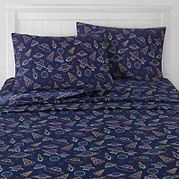Sweet Home Collection™ Neon Space Microfiber Wrinkle Resistant Kids Sheet Set