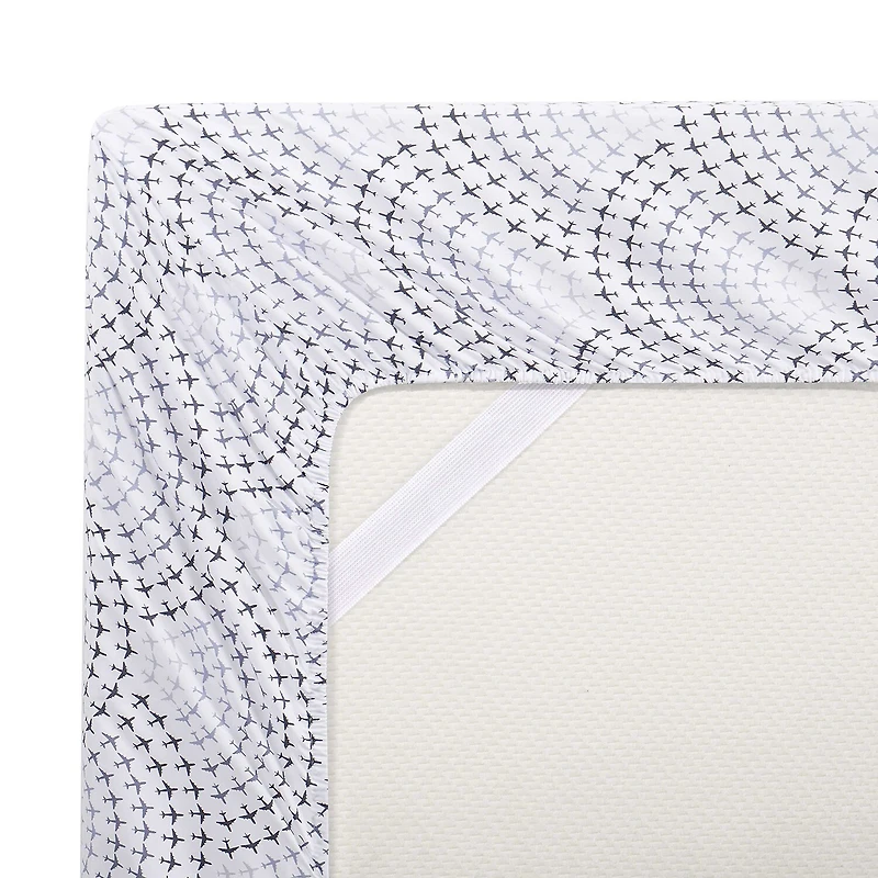 Sweet Home Collection™ Airplanes Microfiber Wrinkle Resistant Kids Sheet Set