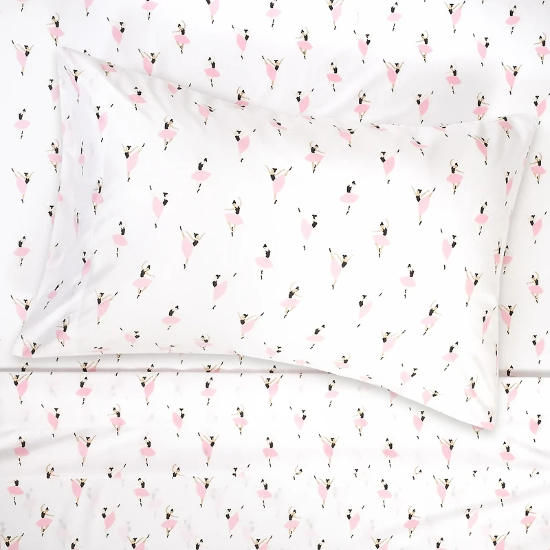 Sweet Home Collection™ Ballerina Microfiber Wrinkle Resistant Kids Sheet Set