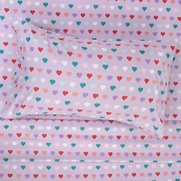 Sweet Home Collection™ Hearts Microfiber Wrinkle Resistant Kids Sheet Set