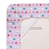 Sweet Home Collection™ Hearts Microfiber Wrinkle Resistant Kids Sheet Set