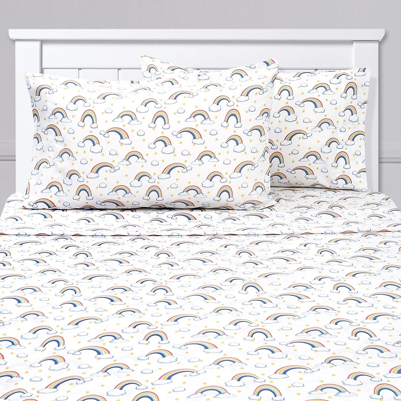 Sweet Home Collection™ Rainbows Microfiber Wrinkle Resistant Kids Sheet Set