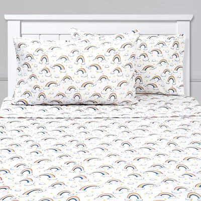 Sweet Home Collection™ Rainbows Microfiber Wrinkle Resistant Kids Sheet Set