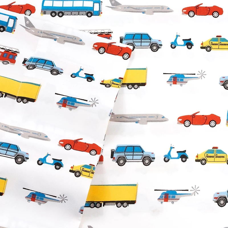 Sweet Home Collection™ Transportation Microfiber Wrinkle Resistant Kids Sheet Set