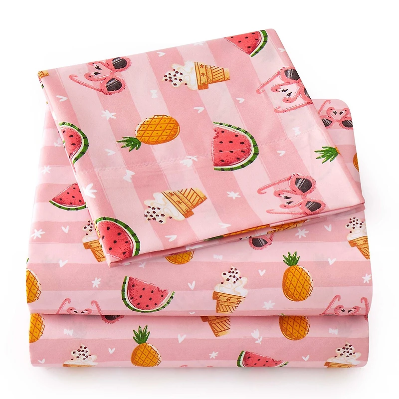 Sweet Home Collection™ Summer Fun Microfiber Wrinkle Resistant Kids Sheet Set