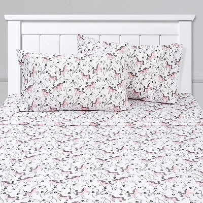 Sweet Home Collection™ Unicorns Microfiber Wrinkle Resistant Kids Sheet Set