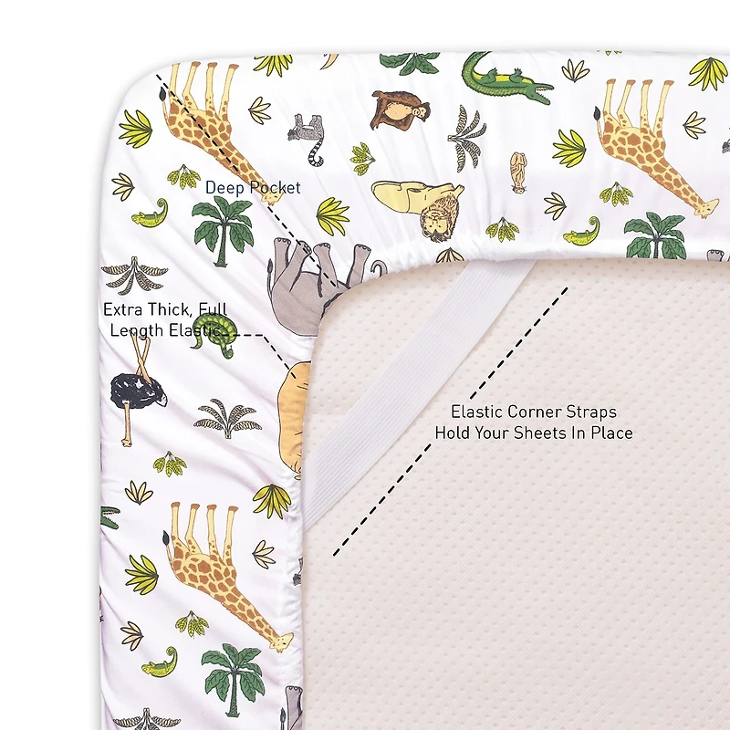 Sweet Home Collection™ Wild Animals Wrinkle Resistant Kids Sheet Set