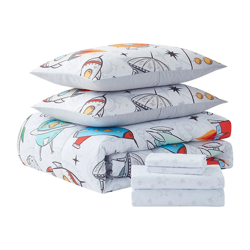 Sweet Home Collection™ Space Lightweight Down Alternative Kids Comforter Set