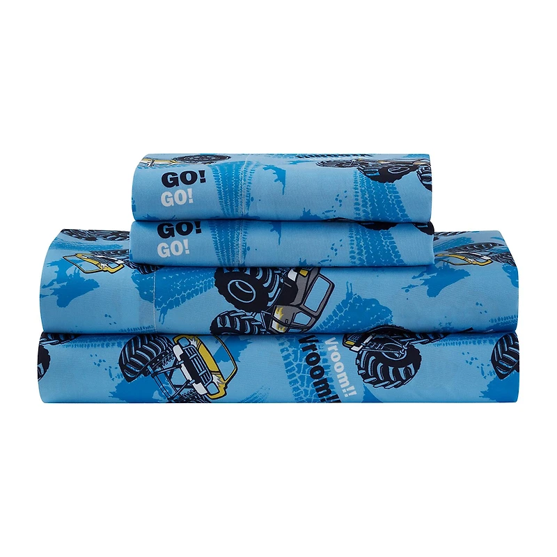 Sweet Home Collection™ Monster Truck Printed Kids Bedding Set Includes Sheet