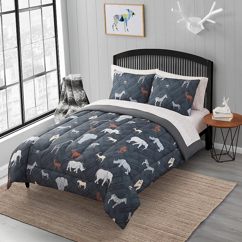 Sweet Home Collection™ Safari Jungle Kids Printed Kids Bedding Set Includes Sheet Set