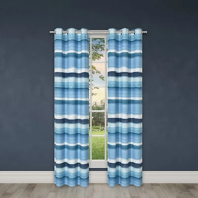 Royal Court Balboa Grommet Top Light-Filtering Set of 2 Curtain Panel