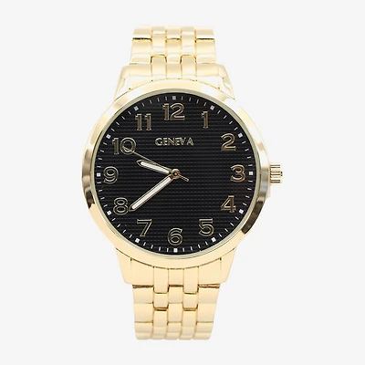 Geneva Mens Gold Tone Bracelet Watch Mac8177jc