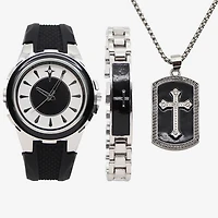 Mens Black 3-pc. Watch Boxed Set Mac7150jc