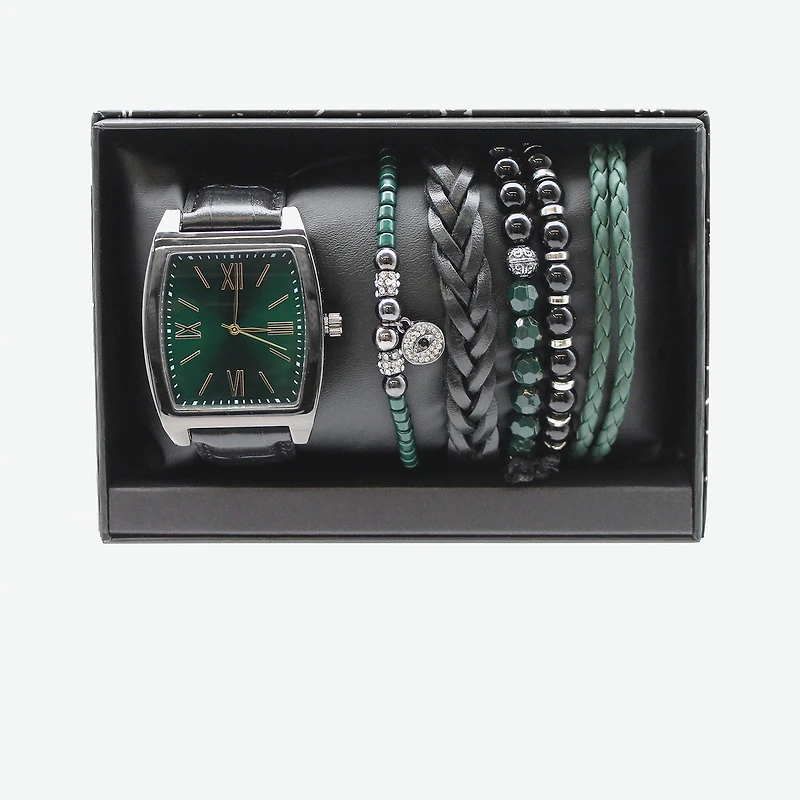 Mens Black 3-pc. Watch Boxed Set Mac7141jc