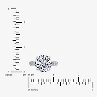 (G, Vs2-Si1) Womens 7 1/2 Ct. T.W. Lab Grown White Diamond 14K Gold Round Side Stone Engagement Ring