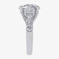 (G, Vs2-Si1) Womens 7 1/2 Ct. T.W. Lab Grown White Diamond 14K Gold Round Side Stone Engagement Ring