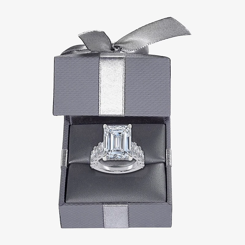 Signature By Modern Bride G/Vs2-Si1 Womens 8 1/4 Ct. T.W. Lab Grown White Diamond 14K Gold Side Stone Engagement Ring