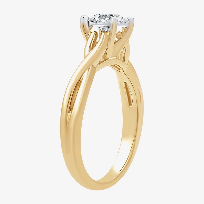 (H-I, I1) Womens 1 CT. T.W. Lab Grown White Diamond 14K Gold Over Silver Bridal Set