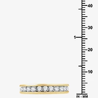 (H-I / I1) Womens 4MM 1/2 CT. T.W. Lab Grown White Diamond Sterling Silver Wedding Band