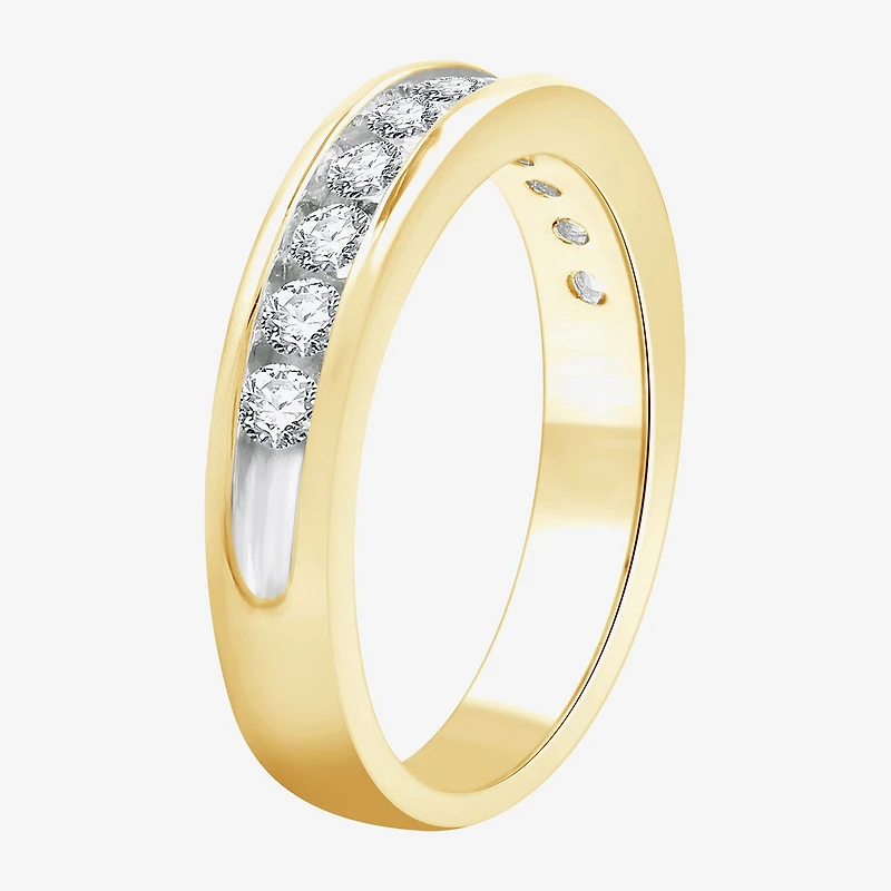 (H-I / I1) Womens 4MM 1/2 CT. T.W. Lab Grown White Diamond Sterling Silver Wedding Band
