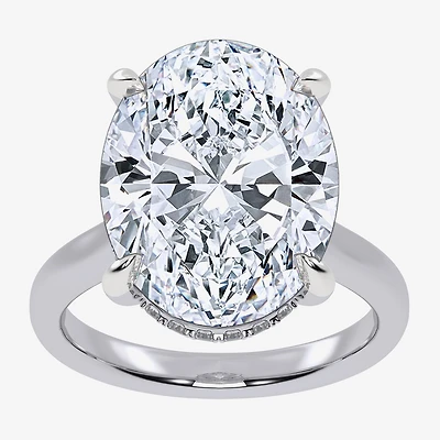 Signature By Modern Bride (G/Vs2-Si1) Womens 8 1/4 Ct. T.W. Lab Grown White Diamond 14K Gold Oval Solitaire Engagement Ring
