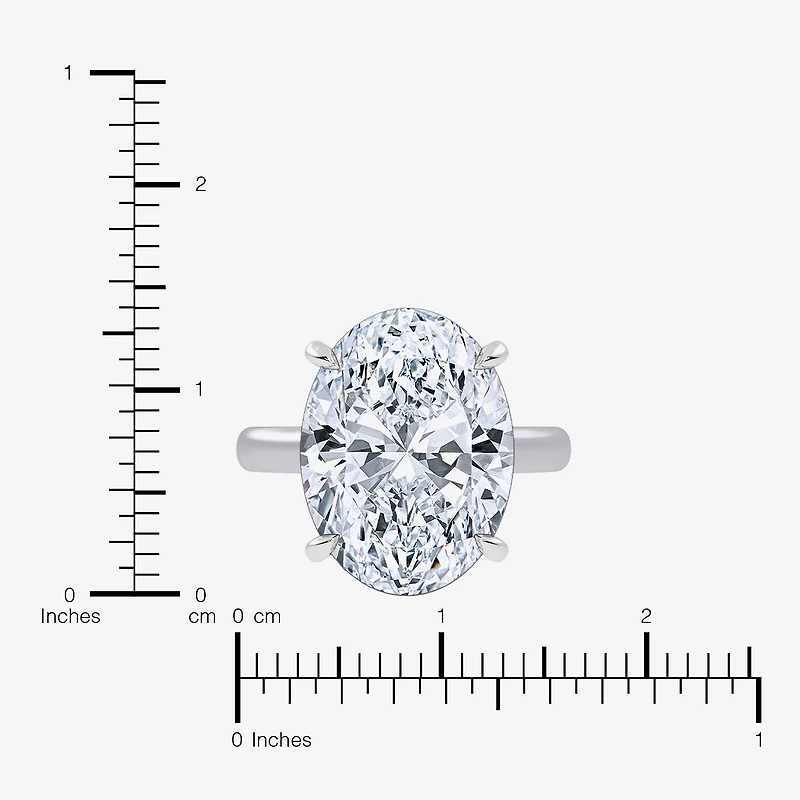 Signature By Modern Bride (G/Vs2-Si1) Womens 8 1/4 Ct. T.W. Lab Grown White Diamond 14K Gold Oval Solitaire Engagement Ring