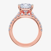(G-H / Si1-Si2) Womens 4 CT. T.W. Lab Grown White Diamond 14K Gold Side Stone Bridal Set