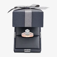 Signature By Modern Bride (F-G/ Vs2-Si1) Womens 2 1/2 CT. T.W. Lab Grown White Diamond 14K Gold Oval Side Stone Bridal Set