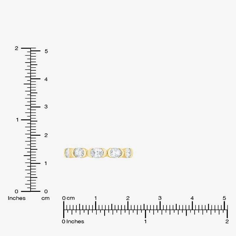 (F / Vs2) Womens 1 CT. T.W. Lab Grown White Diamond 10K Gold 5-Stone Band