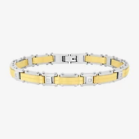 (H-I, I2-I3) Mens Stainless Steel Solid 8 1/2 Inch Link Bracelet