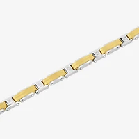 (H-I, I2-I3) Mens Stainless Steel Solid 8 1/2 Inch Link Bracelet