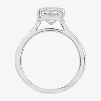 Diamonart Womens Cubic Zirconia Sterling Silver Solitaire Cocktail Ring