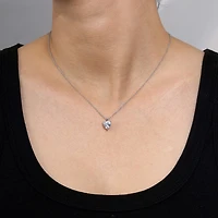 Diamonart Womens Cubic Zirconia Sterling Silver Heart 2-pc. Jewelry Set